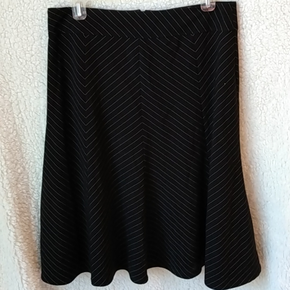 Dress Barn size 10 black with white pin stripes
